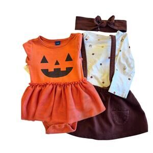 Baby Girl Fall and Halloween Outfits 6-12 Months Size